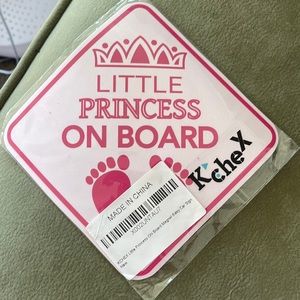 Little princess on board car magnet
